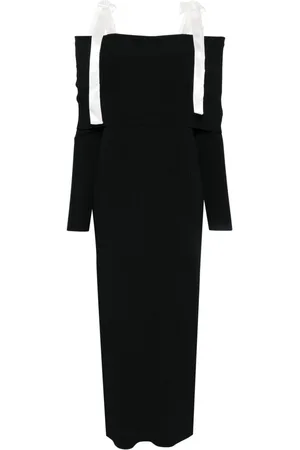 ROTATE Schulterfreies Maxikleid