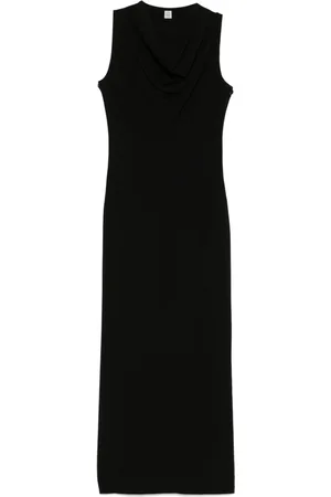 Totême Maxikleid mit Schalkragen