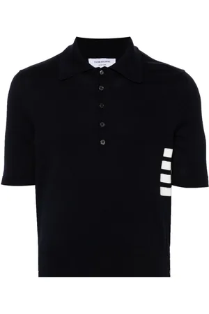 Thom Browne Gestricktes 4-Bar Poloshirt
