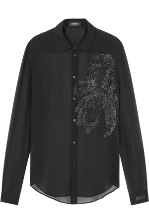 VERSACE Barocco Leaf Hemd mit Stickerei