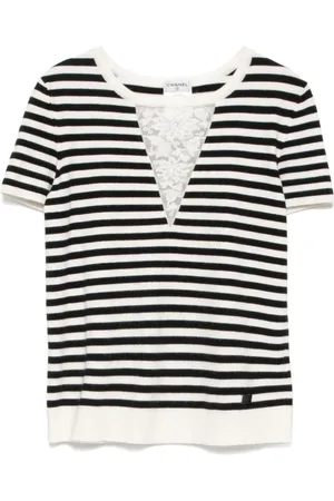 CHANEL 2005 Kurzärmeliges Chanel Strickhemd