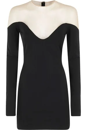 DAVID KOMA Minikleid mit Mesh-Einsätzen