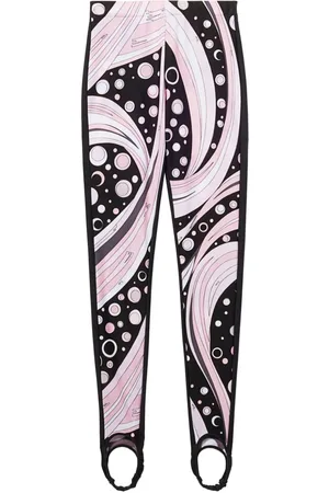 Puccini Sport-Leggings mit Fontane-Print