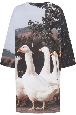Moschino Minikleid mit Gänsemotiv