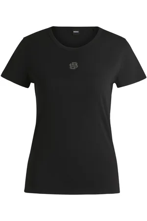 HUGO BOSS T-Shirt mit Pailletten-Monogramm