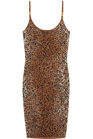 VERSACE Midikleid mit Leopardenmuster