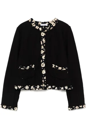 Dolce & Gabbana Einreihige Jacke mit Blumenbesatz