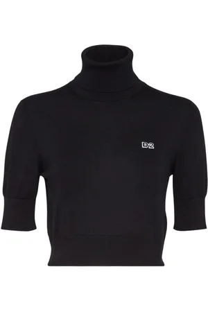 Dsquared2 D2 Cropped-Top mit Rollkragen