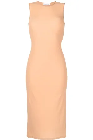 Jil Sander Maxikleid mit rundem Ausschnitt