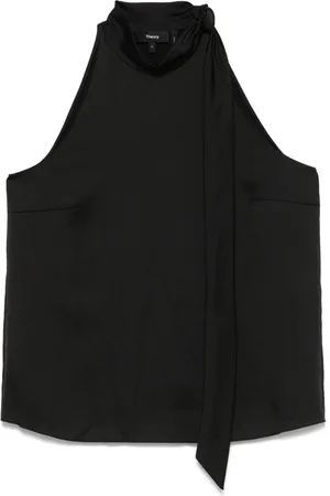 THEORY Neckholder-Top aus strukturiertem Satin