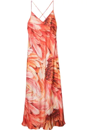 Roberto Cavalli Plumage Maxikleid aus Seide