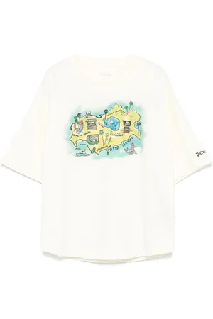 Palm Angels T-Shirt mit Landkarten-Print