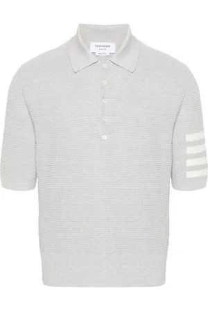 Thom Browne Gestricktes 4-Bar Poloshirt