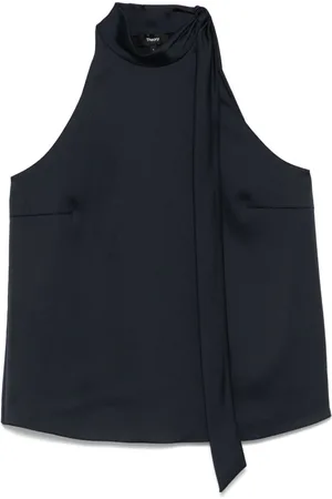 THEORY Neckholder-Top aus strukturiertem Satin
