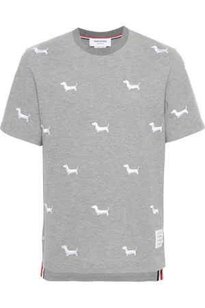 Thom Browne T-Shirt mit aufgesticktem Hund
