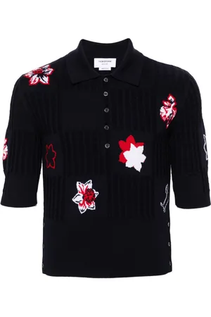 Thom Browne Poloshirt mit Intarsienmuster