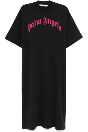 Palm Angels Maxikleid mit abgerundetem Logo