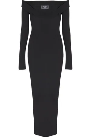 Balmain Maxikleid aus geripptem Strick