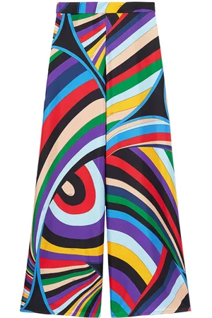 Puccini Seidenhose mit Iride-Print