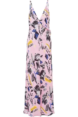 Moschino Maxikleid mit Zeitungs-Print