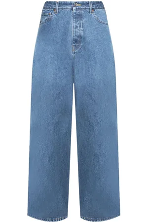 Vetements Wide-Leg-Jeans mit Logo-Stickerei