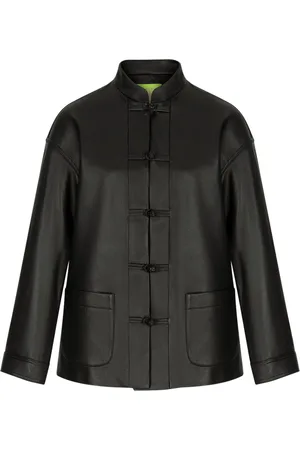 SHANGHAI TANG Klassische Lederjacke