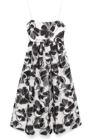 STINE GOYA Voluminöses Midikleid aus Anemonen-Jacquard