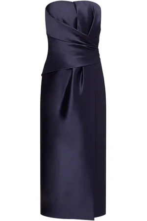 Alberta Ferretti Midikleid mit Raffungen