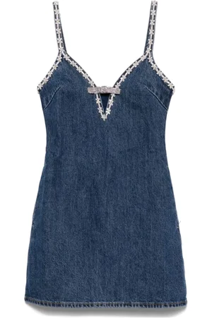 Self-Portrait Minikleid aus Denim