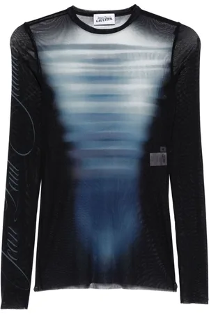 Jean Paul Gaultier Mesh-Oberteil mit Le Male-Print