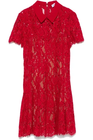 Self-Portrait Minikleid aus Spitze mit Pailletten