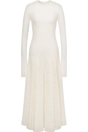 Serafini Semi-transparentes Jacquard-Kleid