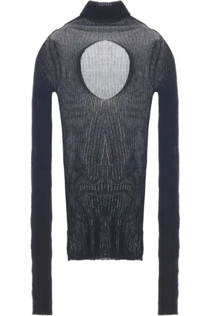 Quira Gerippter Strickpullover mit Stehkragen