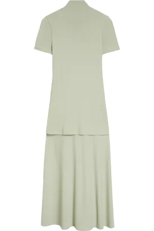 Jil Sander Fließendes Midikleid mit Stehkragen