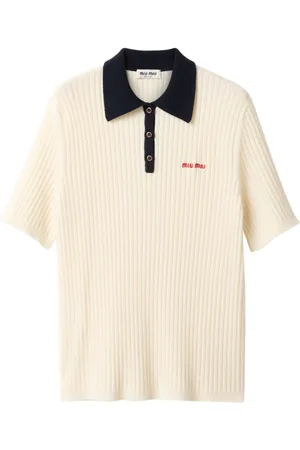 Miu Miu Geripptes Poloshirt aus Kaschmir