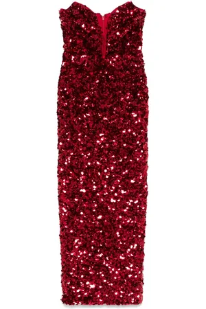 Self-Portrait Maxikleid mit 3D-Pailletten