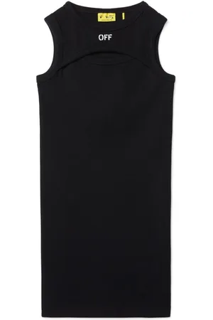 OFF-WHITE Geripptes Off-stamp Kleid