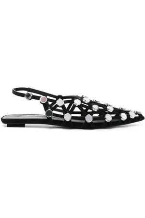 The Attico Grid Slingback-Sandalen