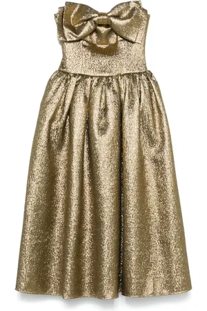 Self-Portrait Midikleid mit Metallic-Finish