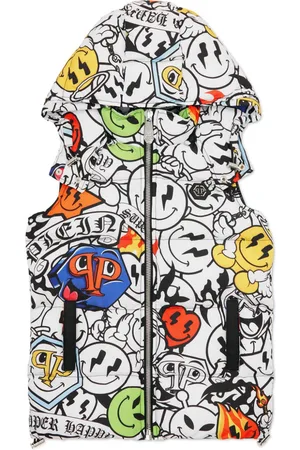 Philipp Plein Weste mit Smiley-Print