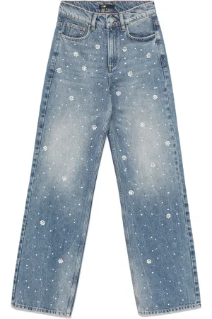 Maje Bestickte Wide-Leg-Jeans