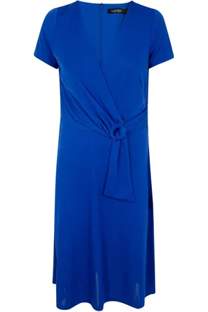 Ralph Lauren Midikleid im Wickelstil