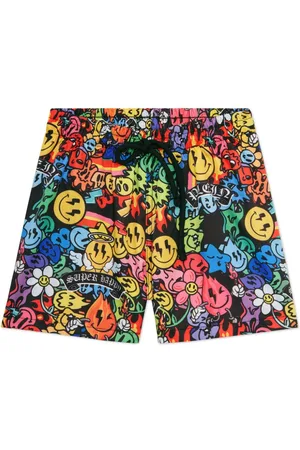 Philipp Plein Badeshorts mit Smiley-Print
