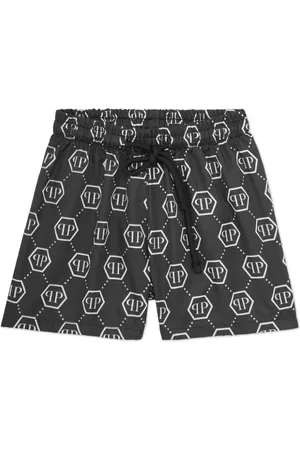Philipp Plein Badeshorts mit Monogramm-Print