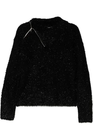 tout a coup Pullover mit umgeschlagenem Kragen