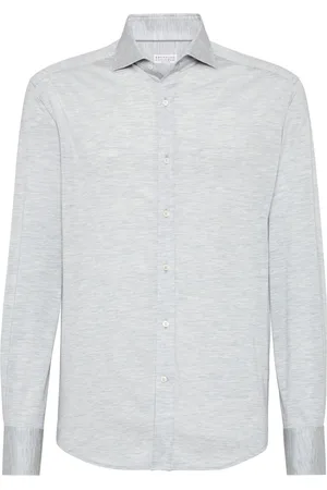 Brunello Cucinelli Jerseyhemd aus Seiden-Baumwollgemisch