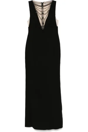 Marchesa Notte Abendkleid mit Strassverzierung