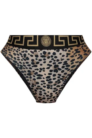 VERSACE Bikinihöschen mit Leoparden-Print
