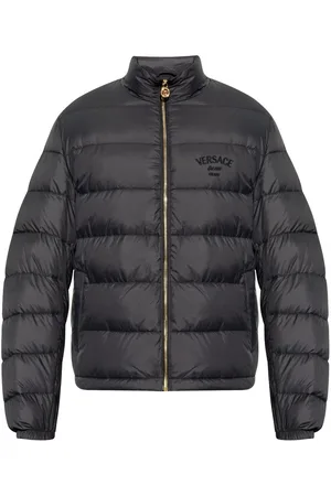 VERSACE Gefütterte Jacke mit Logo-Stickerei