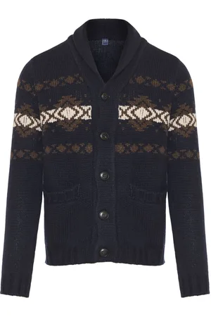 FEDELI Cardigan mit Fair-Isle-Intarsie